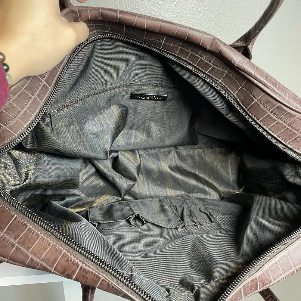 Preston & York Leather Bag Travel Duffle Gym Luggage Overnight Weekend 19”x10
